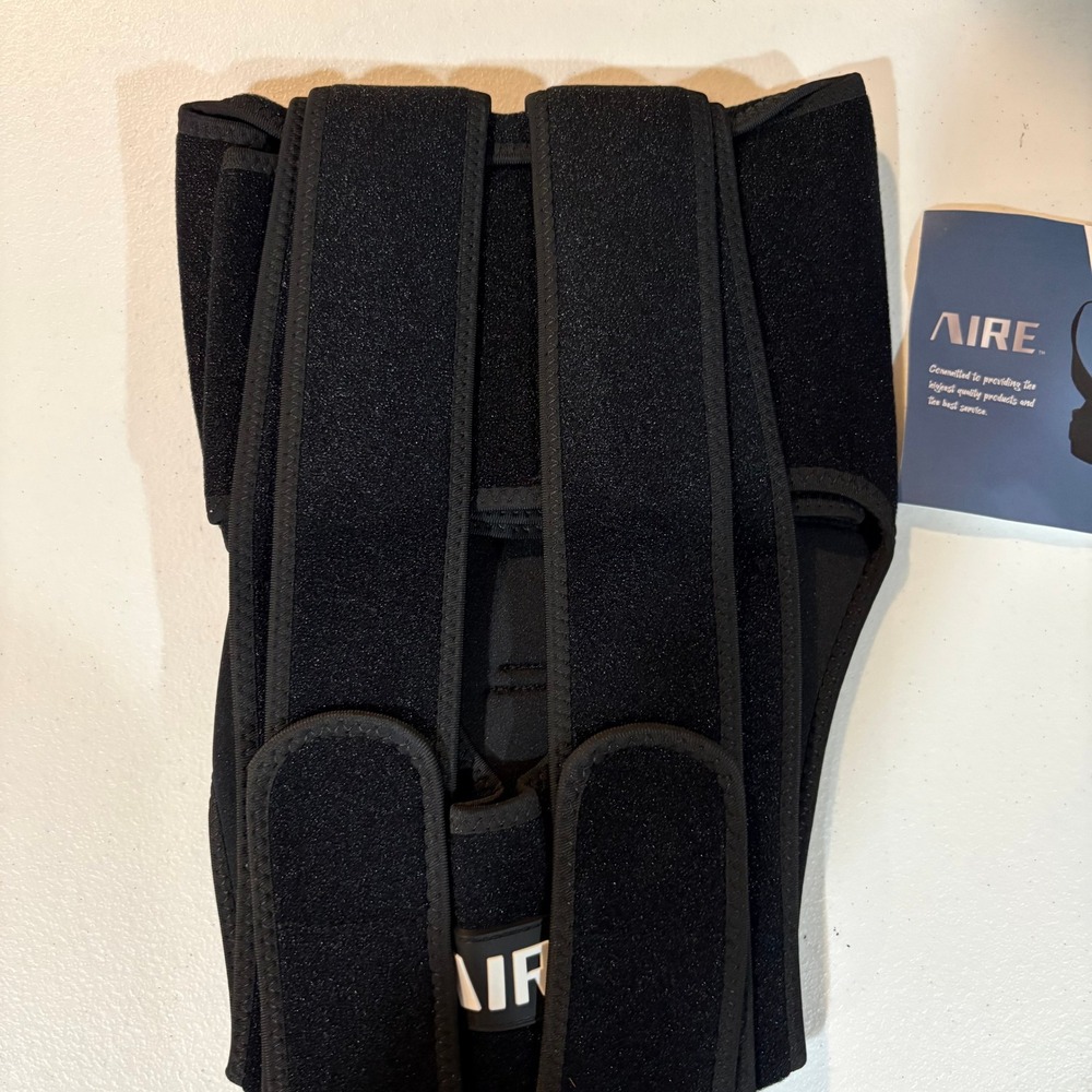 AIRE Posture Corrector Back Brace Adjustable Shoulder Waist Straps Black